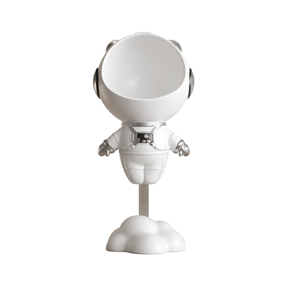 HMR Astronaut Resin Figurine Floating Side Table with Storage - White