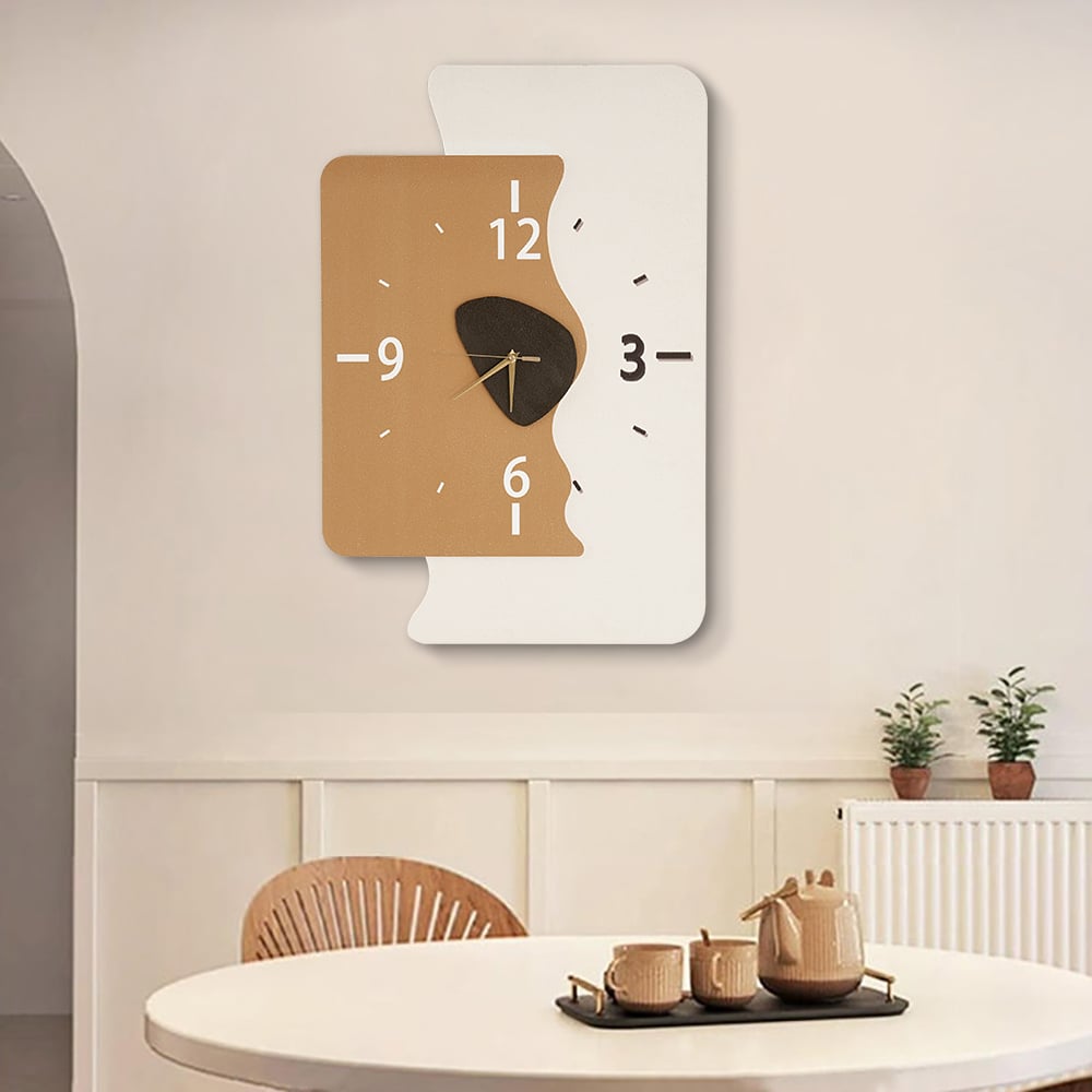 HMR - 29.5" Abstract Geometric 3D Silent Wall Clock Modern Decor Art Living Room Bedroom