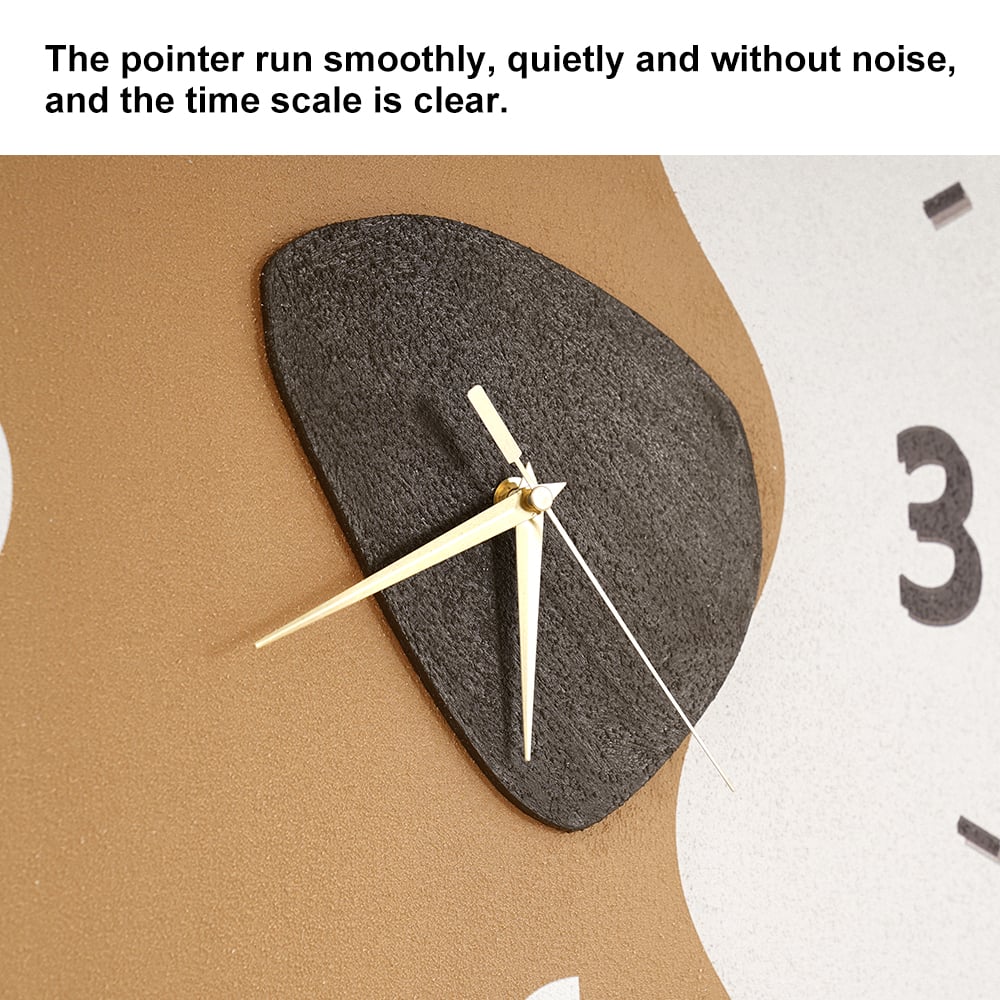 HMR - 29.5" Abstract Geometric 3D Silent Wall Clock Modern Decor Art Living Room Bedroom