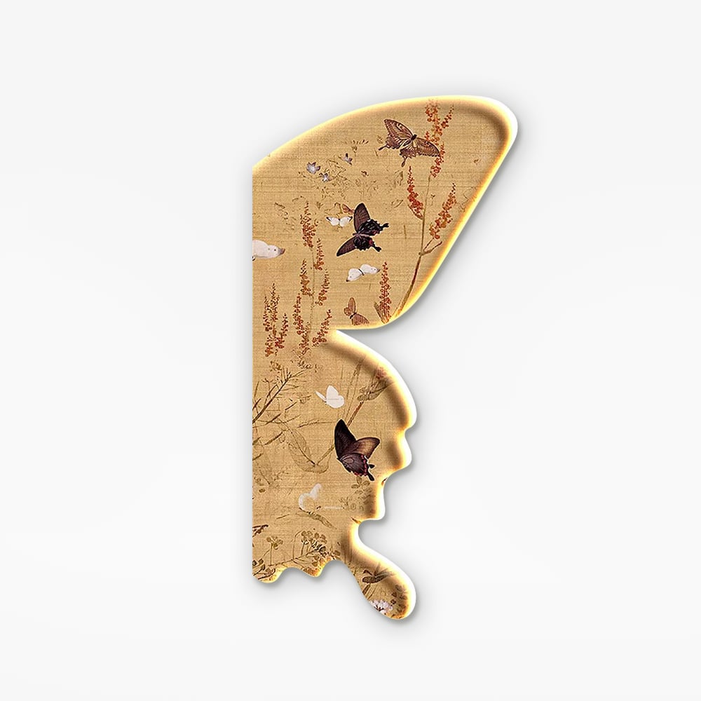 HMR - 39.4" Butterfly LED Wall Art Floral