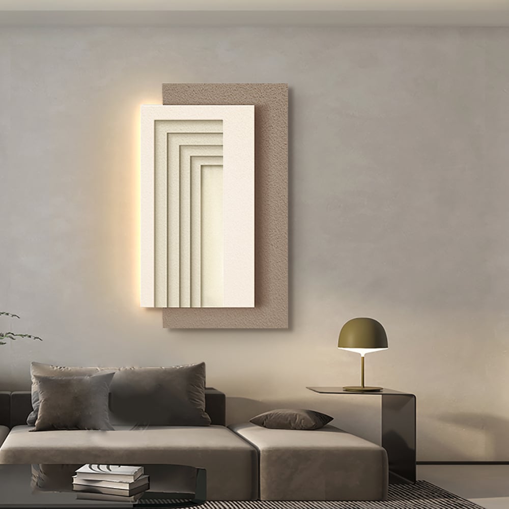 HMR - 31.5" LED Modern Rectangle Abstract Wall Art Decor Living Room Bedroom