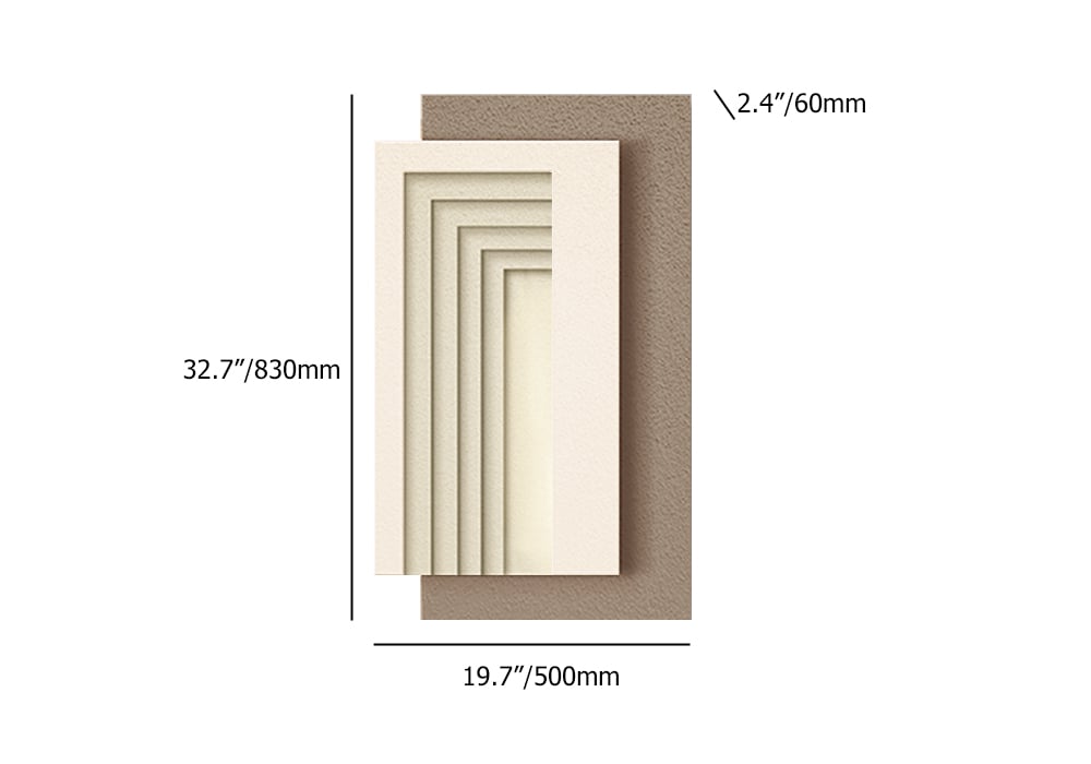 HMR - 31.5" LED Modern Rectangle Abstract Wall Art Decor Living Room Bedroom
