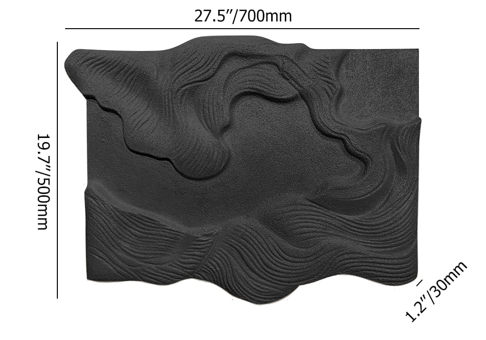 HMR - 3D Sea Waves Texture Painting Art Modern Abstract Ocean Wall Decor Living Room