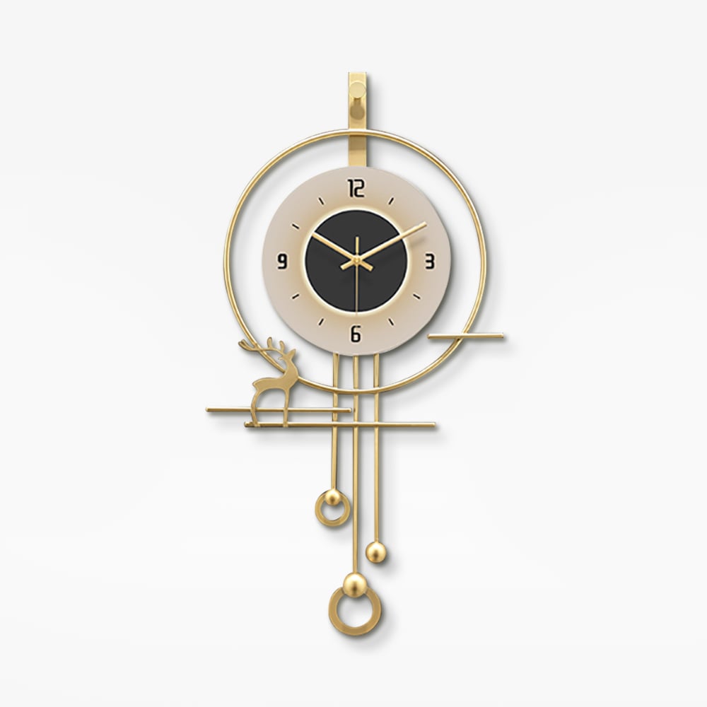 HMR - Oversized Modern Wall Decor Digital Wall Clock with LED Light Stripe