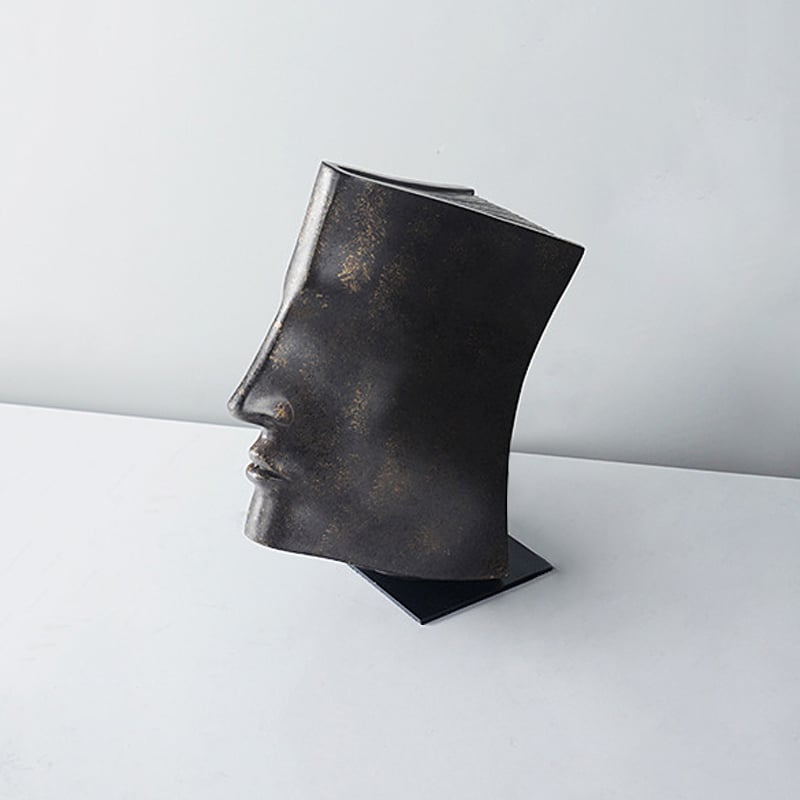 HMR - PostModern Abstract Resin Person Sculpture Home Decorative Figurine Desk Decor Black