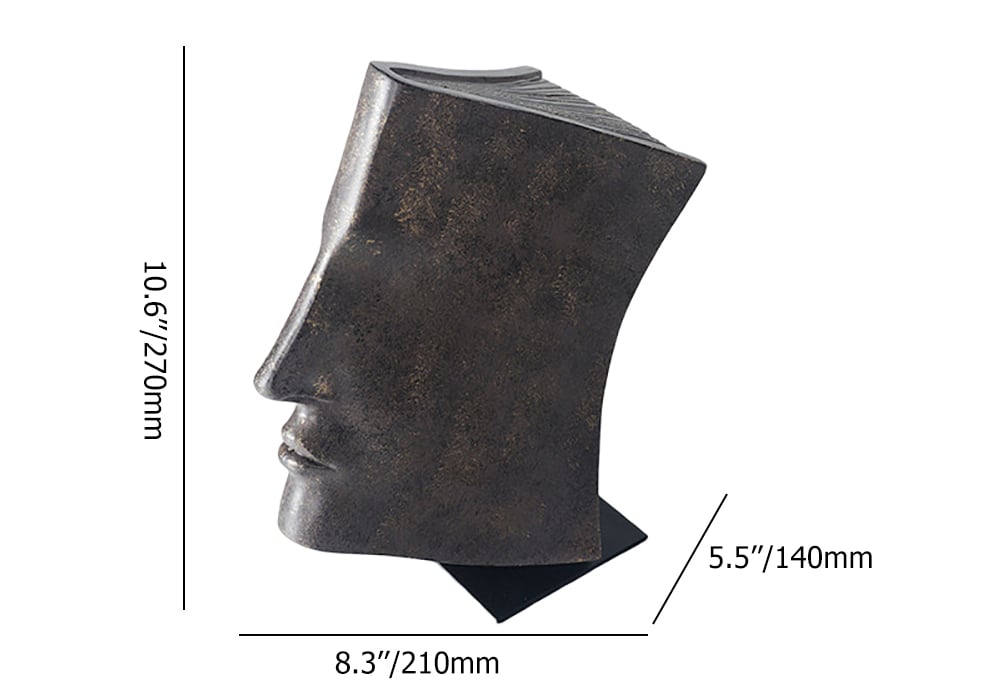 HMR - PostModern Abstract Resin Person Sculpture Home Decorative Figurine Desk Decor Black