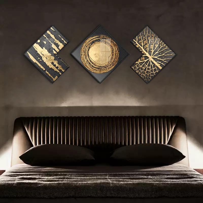 HMR - 3-Piece Modern Look Interior Decor Abstract Wall Art Set
