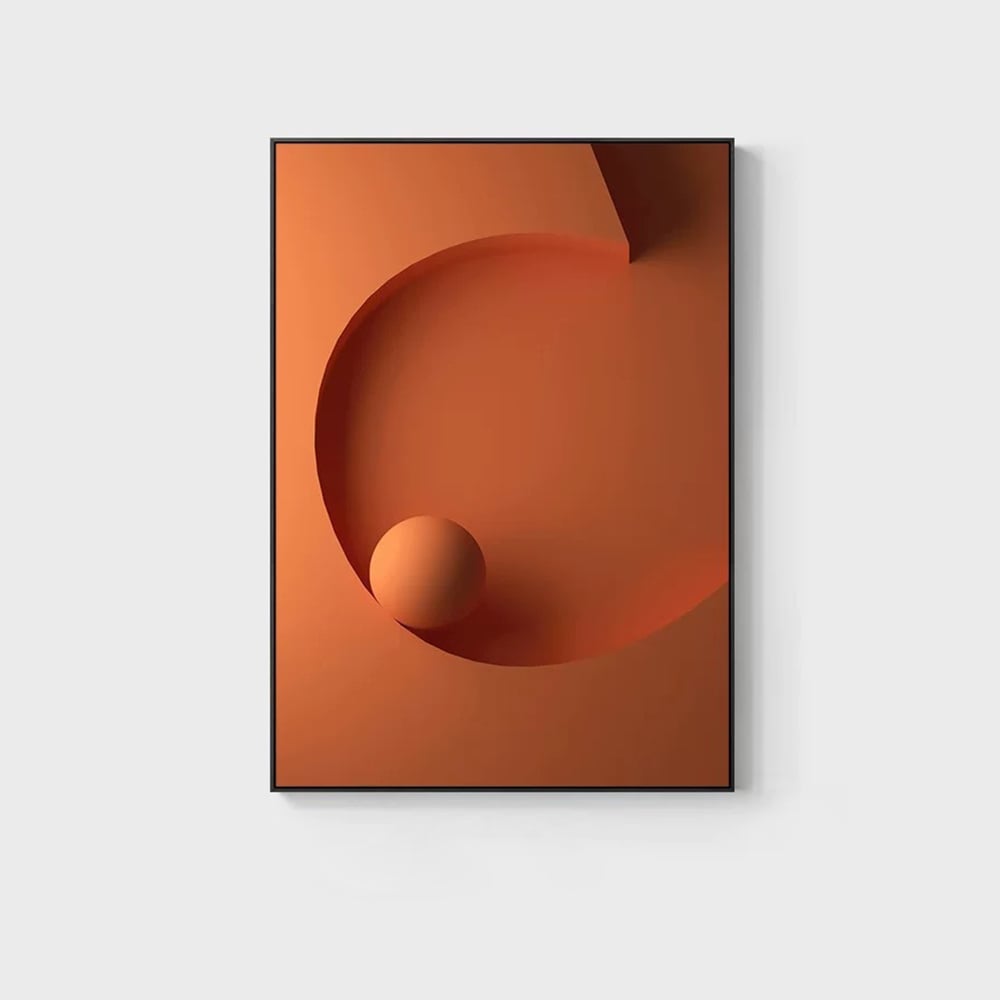 HMR - 28" 3-Pieces Modern Wall Decor Living Room Abstract Art Canvas Print with Metal Frame