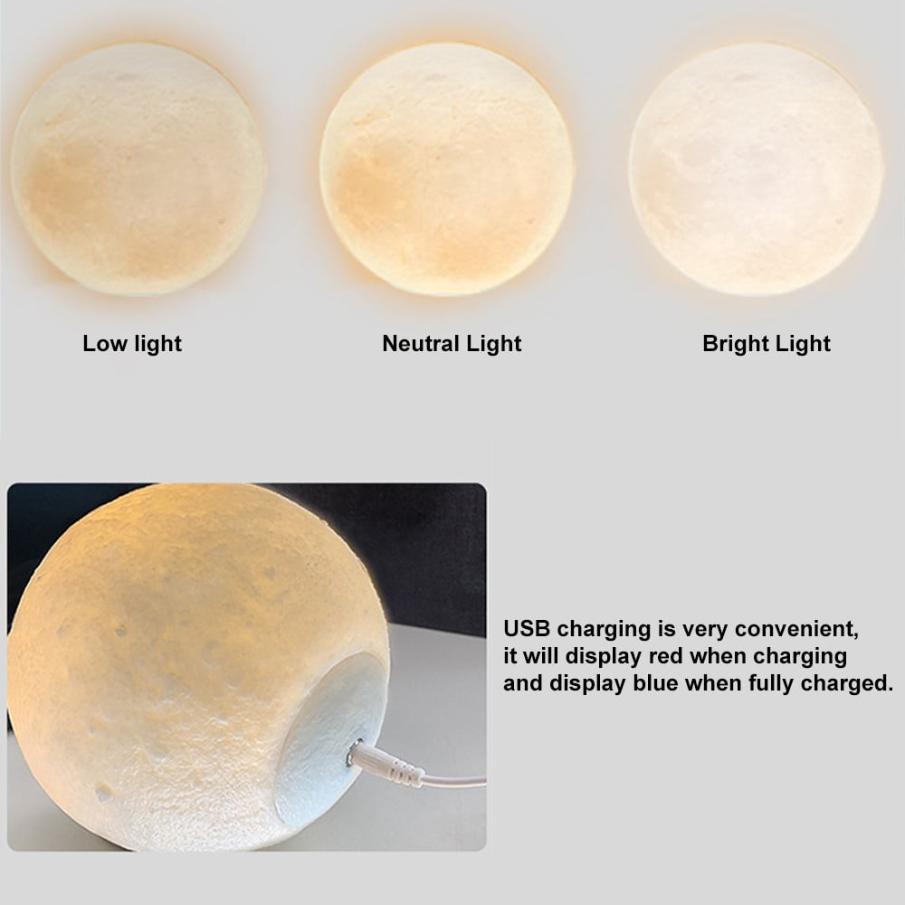 HMR - 24.4" White Resin Rabbit Moon Floor Lamp Sculpture Ornament Decor Living Room Bedroom