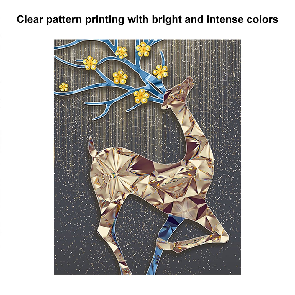 HMR - Modern Deer LED Lighting Wall Decoration Painting Living Room Decoration