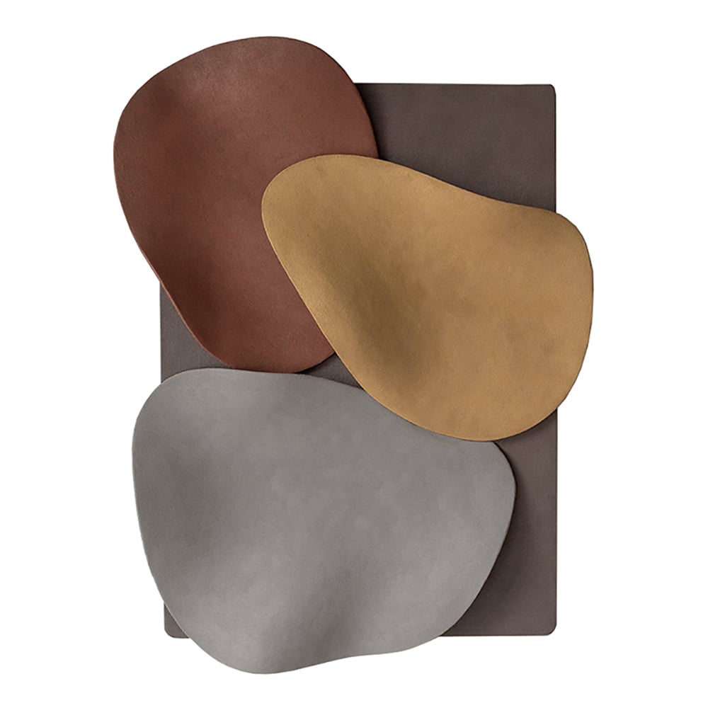 HMR - 31.5" Large 3D Abstract & Geometric Metal Wall Decor Art for Living Room Bedroom