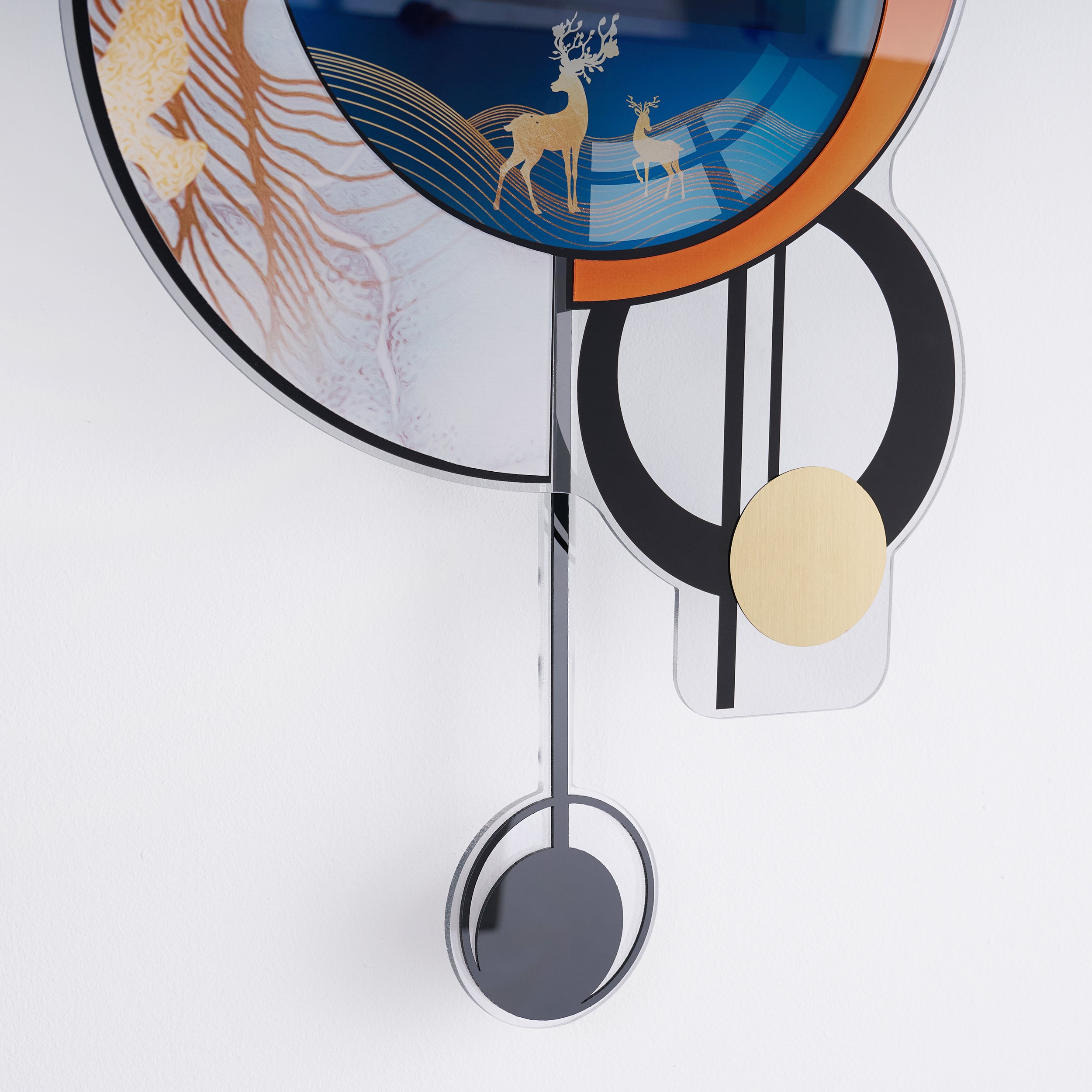 HMR - 26.4"LED Silent Wall Clock Multi-function Display Voice-Activated Wall Clock