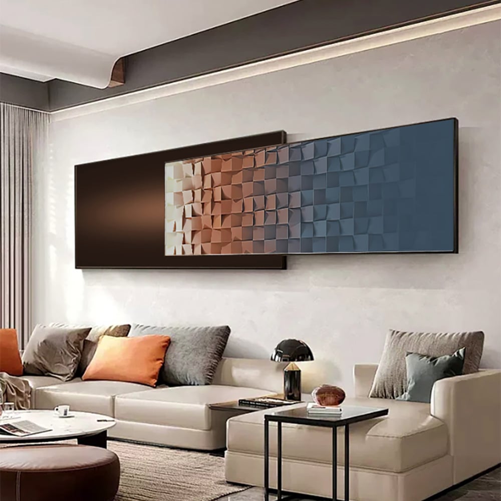HMR - 59"× 15.7" Modern Adjustable Length Gradient Wall Decor