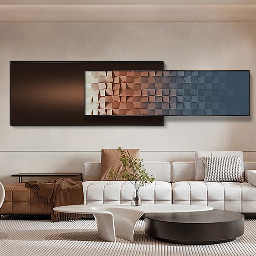 HMR - 59"× 15.7" Modern Adjustable Length Gradient Wall Decor