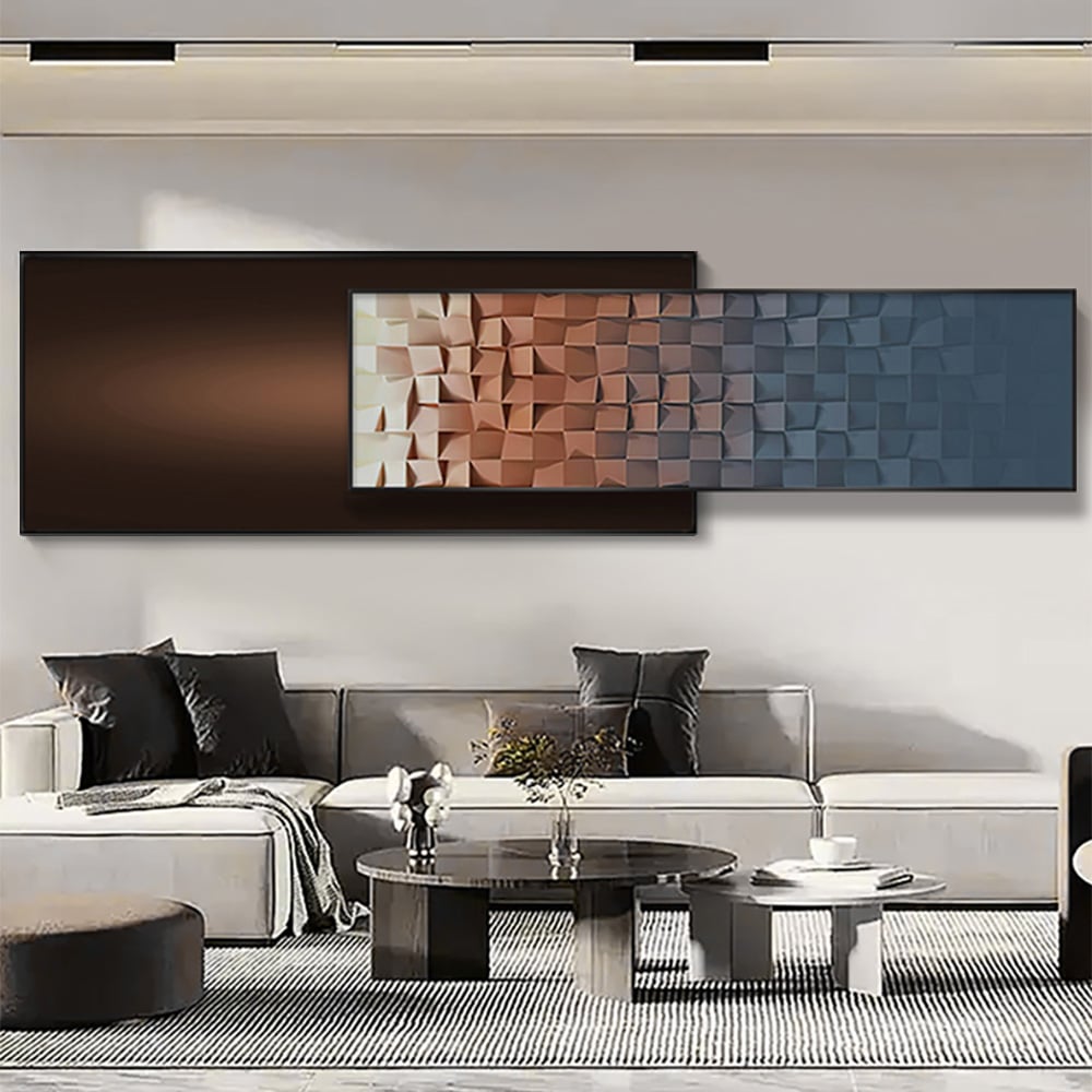 HMR - 59"× 15.7" Modern Adjustable Length Gradient Wall Decor