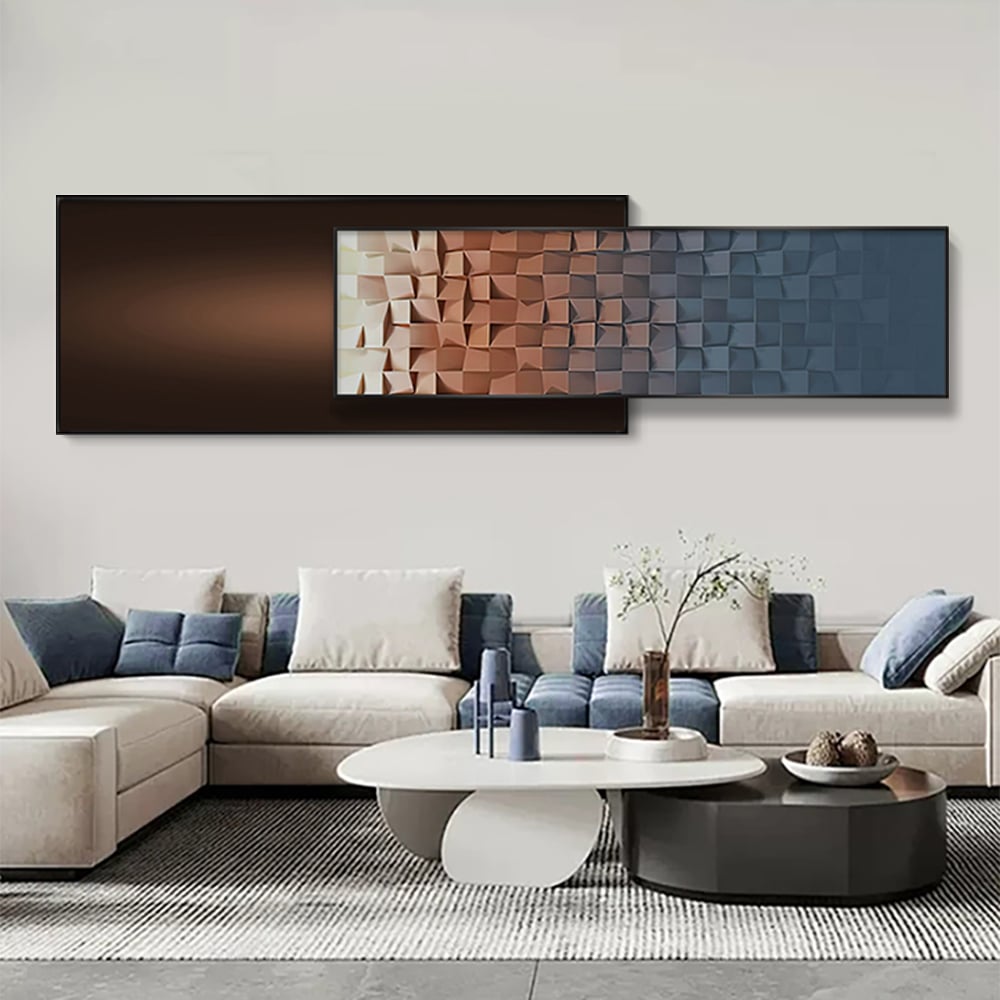 HMR - 59"× 15.7" Modern Adjustable Length Gradient Wall Decor