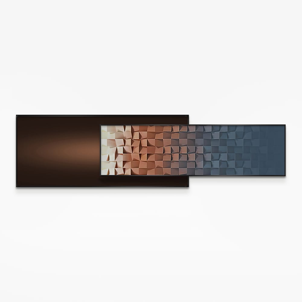 HMR - 59"× 15.7" Modern Adjustable Length Gradient Wall Decor