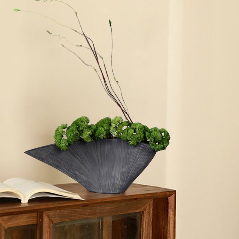 HMR - Artificial Plants for Home Decor with Resin Flowerpot