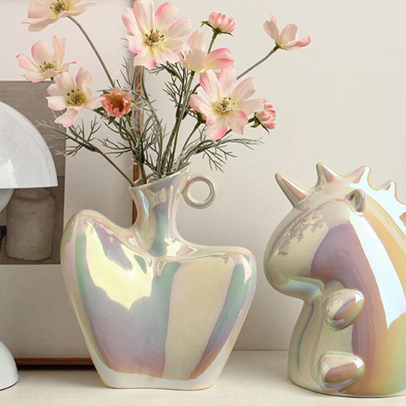HMR - Modern Ceramic Body Shape Flower Vase Sculpture Home Desk Decor Art Living Room Bedroom