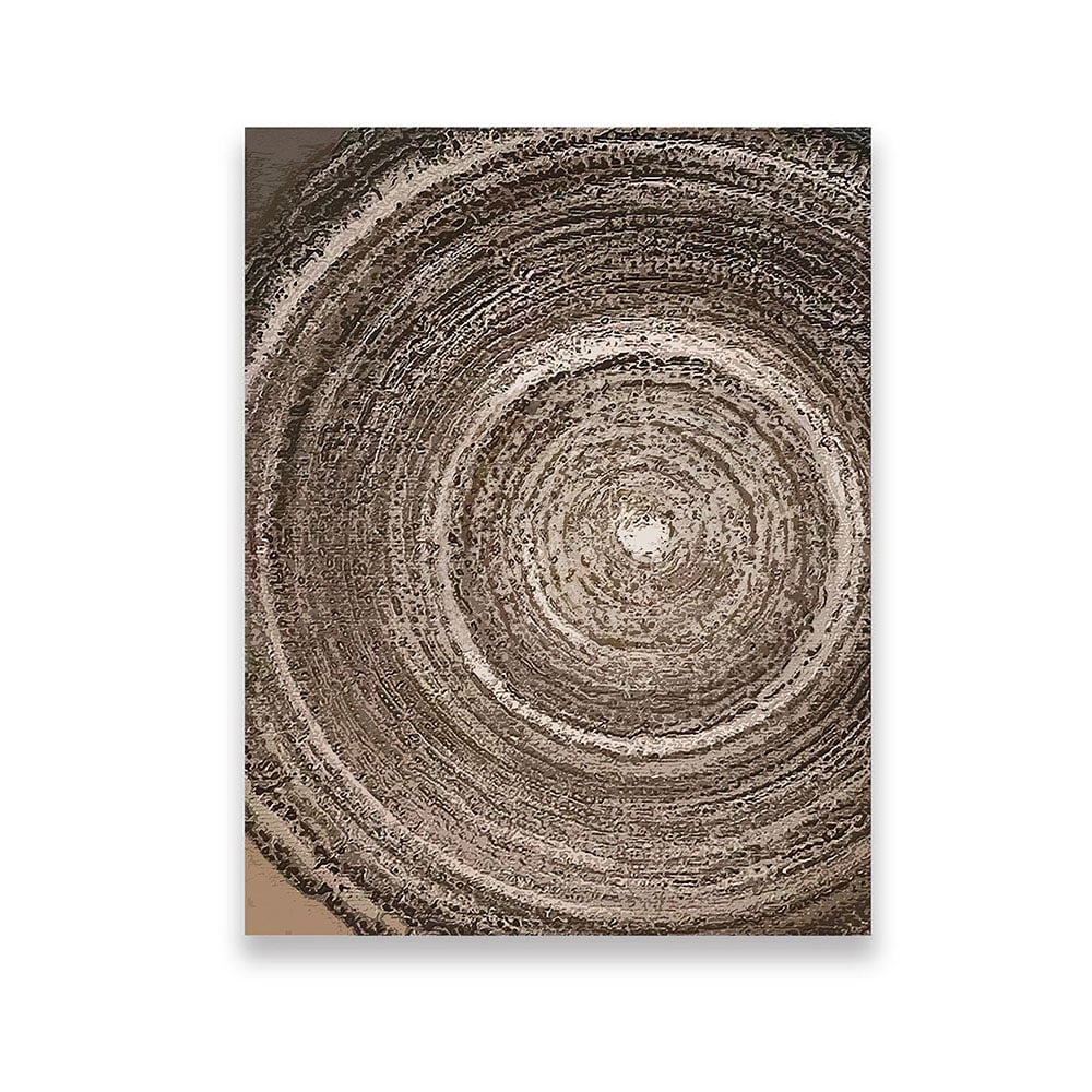 HMR - Japandi Wall Decor for Living Room Bedroom Home Geometry Art Painting in Brown
