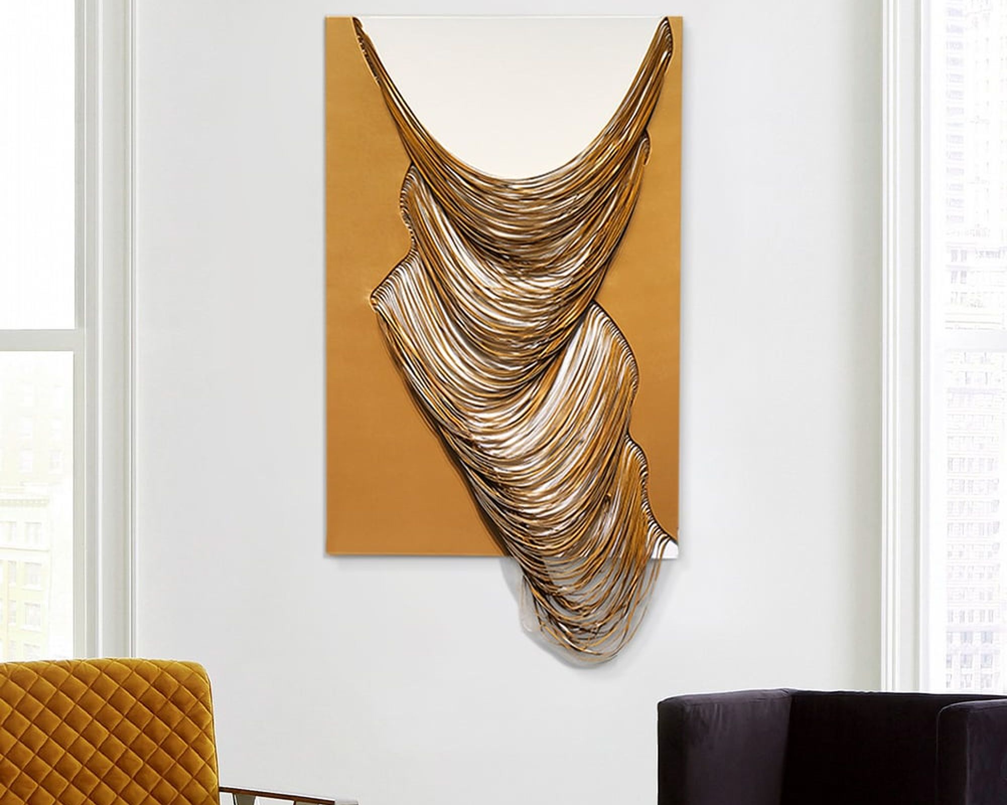 HMR - 3D Modern Geometric Abstract Wood Wall Decor Art for Living Room Bedroom