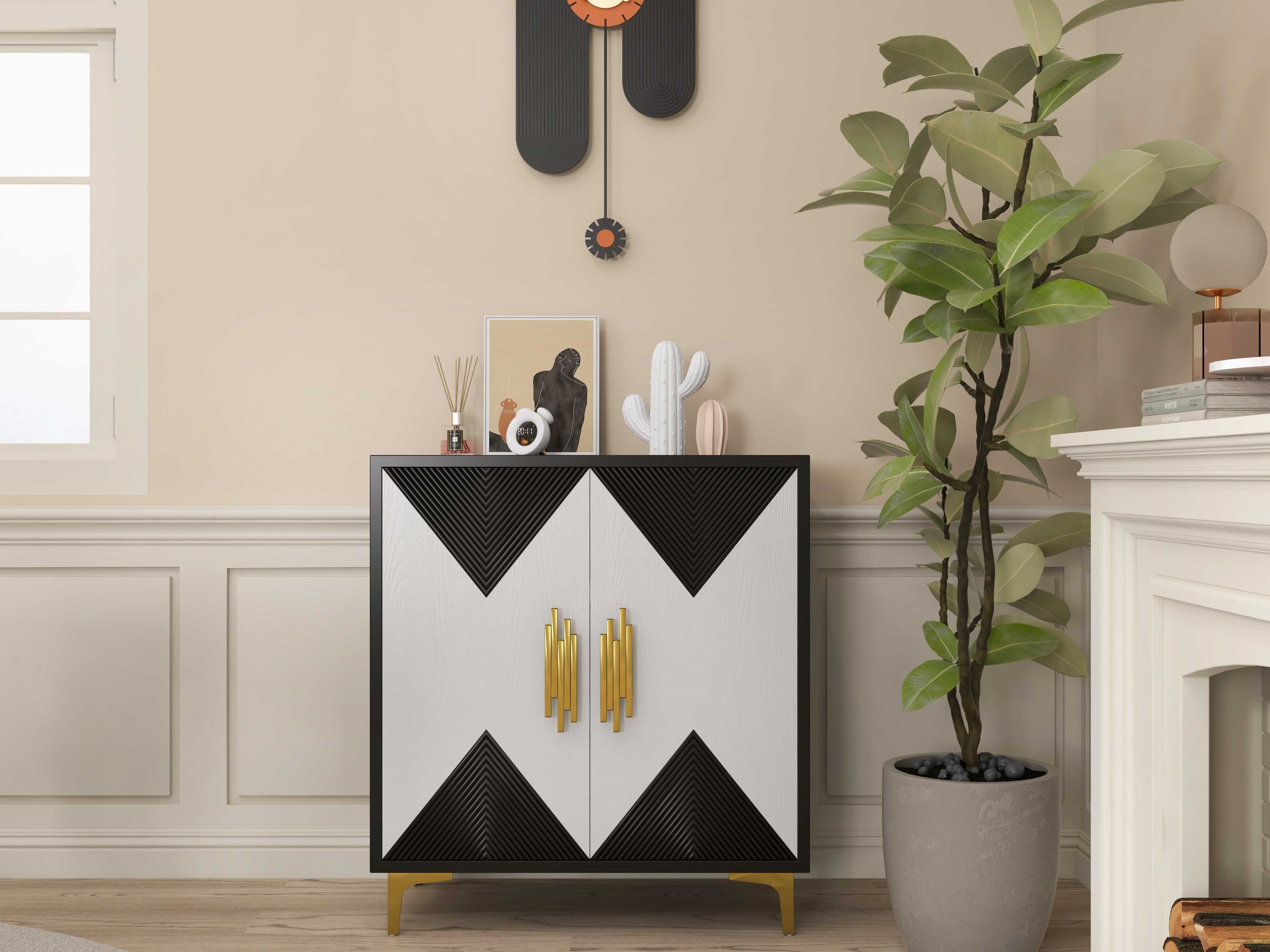 HMR - Modern Large Wall Clock Irregular Metal Oversized Decorative Wall Clocks in Black