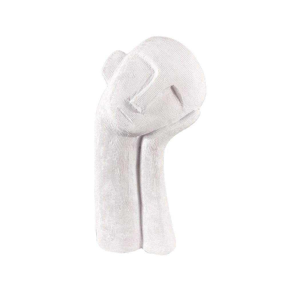 HMR - Modern Abstract White Resin Person Ornament Sculpture Home People Figurine Decor Art
