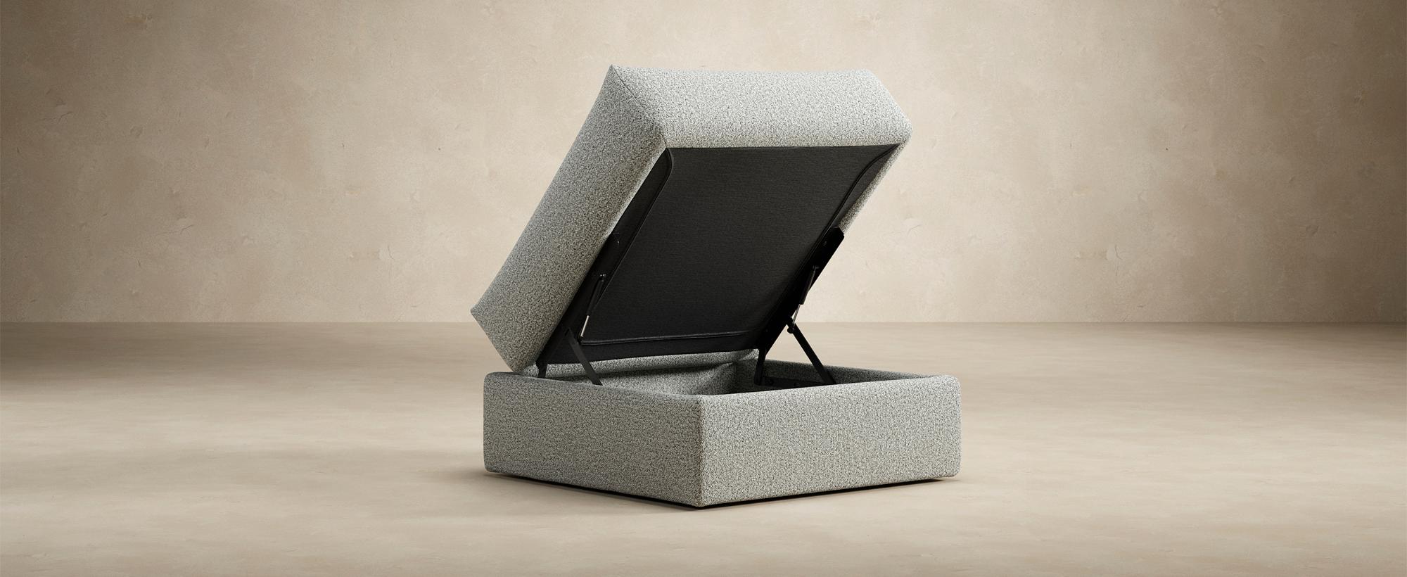 Innovation Living Cornila Ottoman - 579 Kenya Gravel