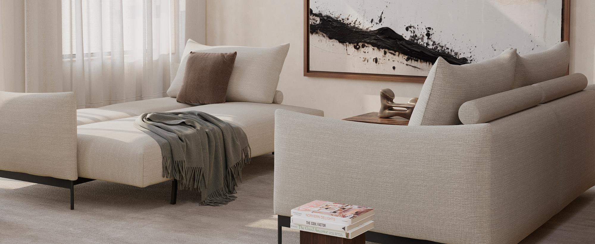 Innovation Living Malloy Ottoman - 521 Mixed Dance Gray