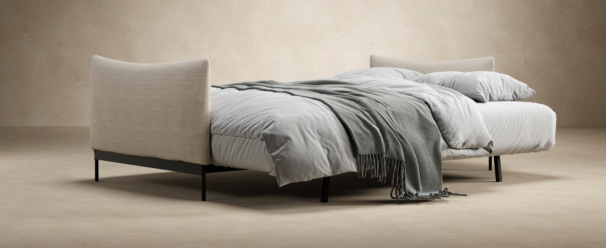 Innovation Living Malloy Ottoman - 534 Bouclé Black Raven