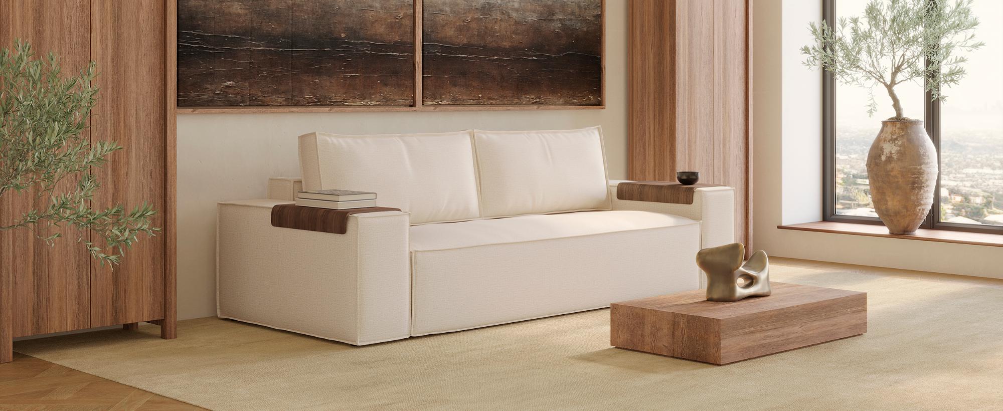 Innovation Living Newilla Sofa Bed with Wide Arms - 255 Adario Basmati