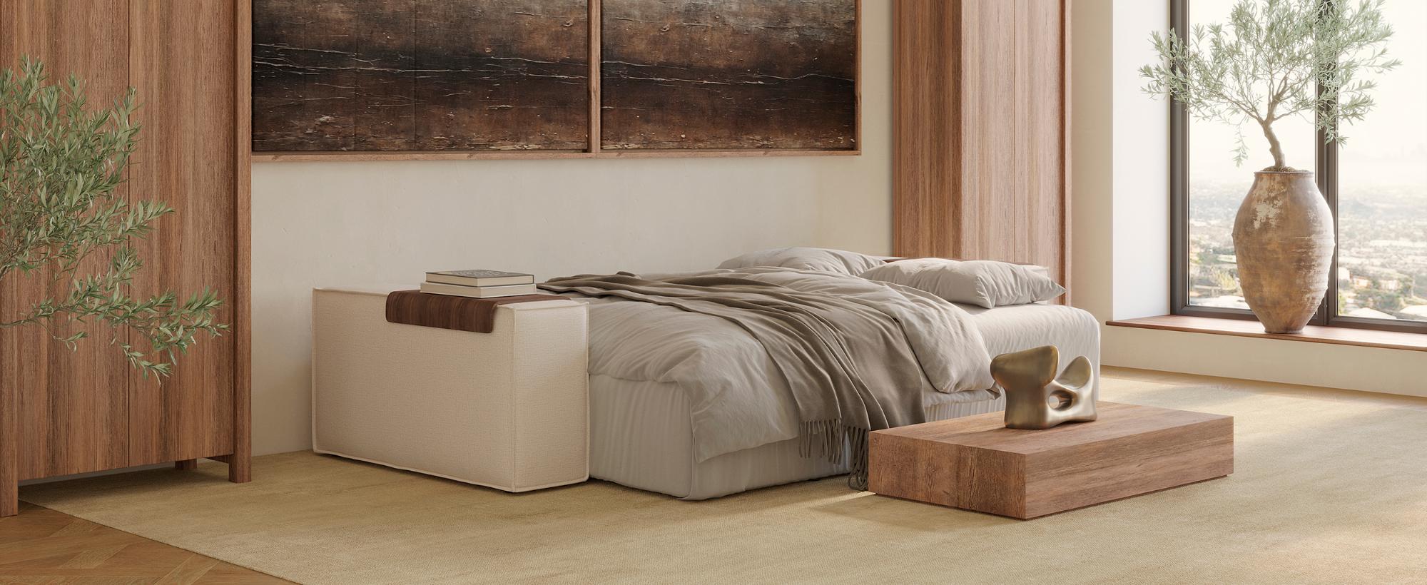 Innovation Living Newilla Sofa Bed with Wide Arms - 255 Adario Basmati