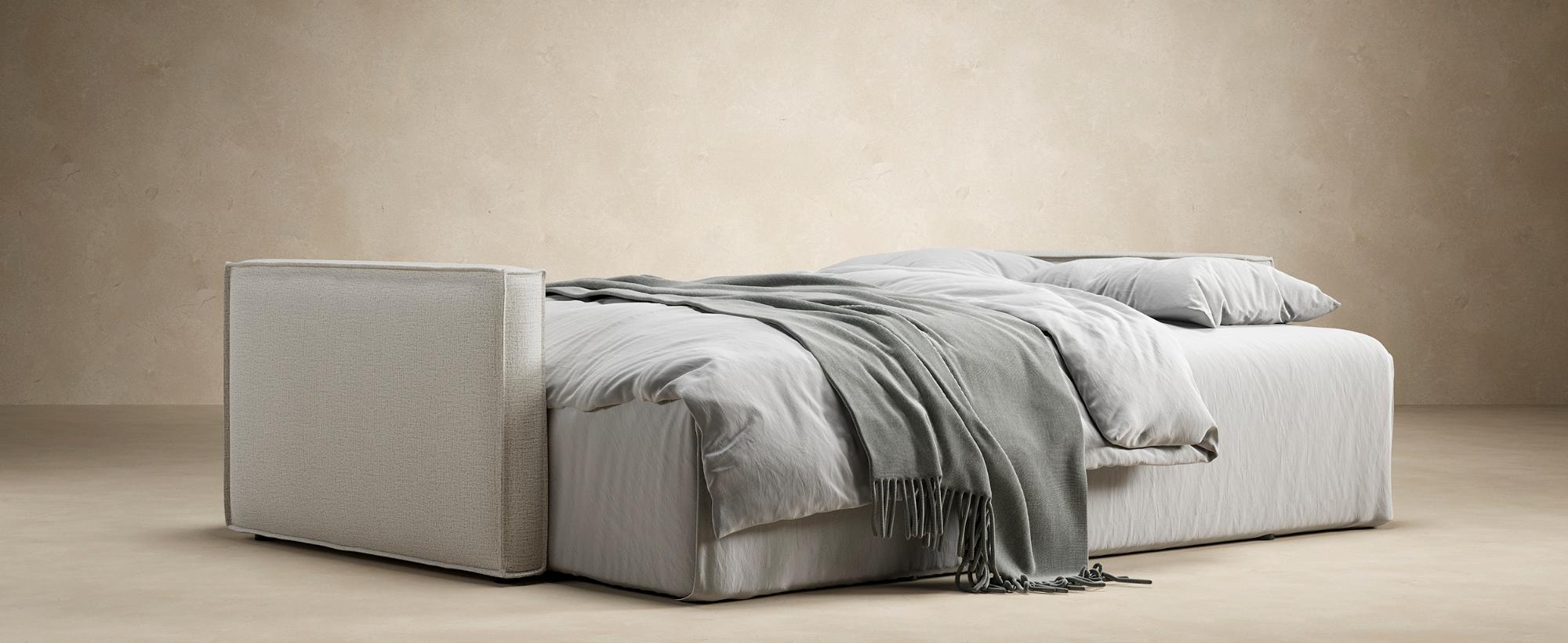 Innovation Living Newilla Sofa Bed with Slim Arms - 539 Bouclé Beige