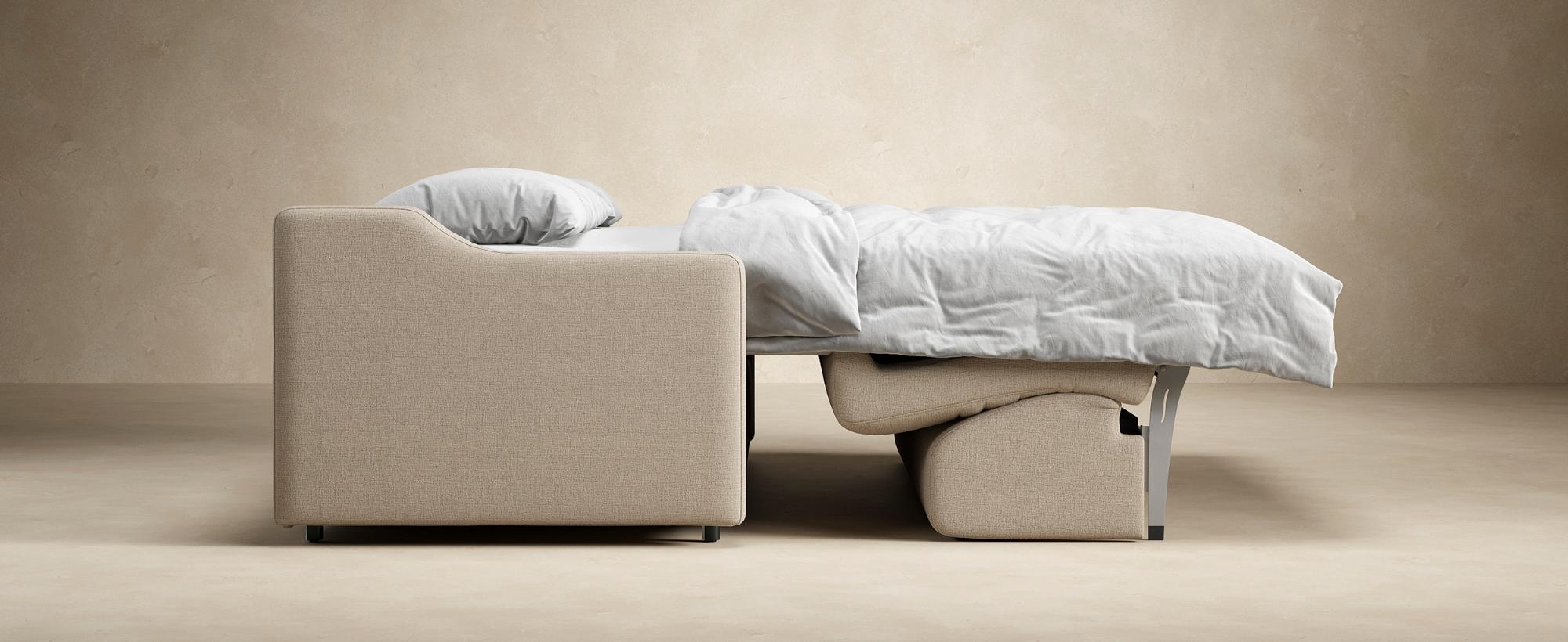 Innovation Living Carnell Sofa Bed With Slope Arms - 586 Phobos Latte