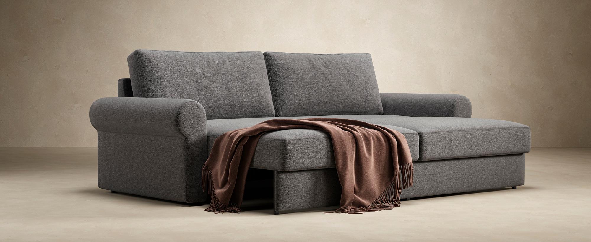 Innovation Living Vilander Sofa Bed With Roll Arms - 281 Avella Pine Green