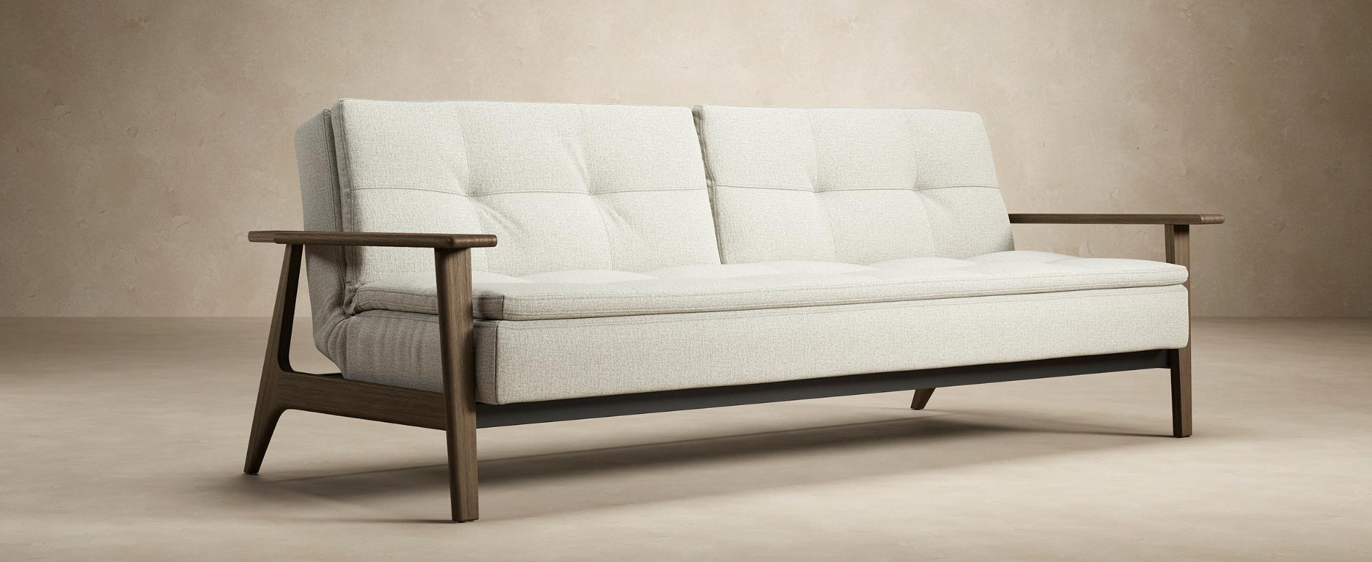 Innovation Living Dublexo Frej Sofa Bed Smoked Oak - 587 Phobos Mocha