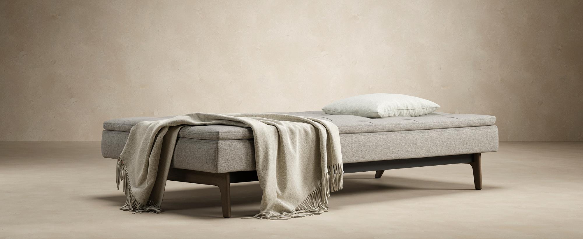 Innovation Living Dublexo Eik Sofa Bed Smoked Oak - 579 Kenya Gravel