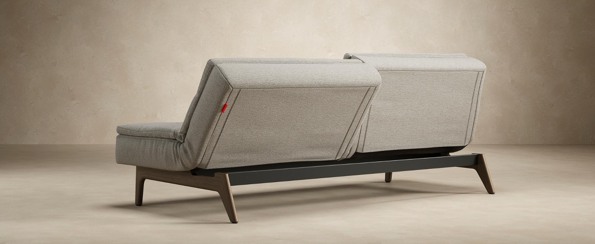 Innovation Living Dublexo Eik Sofa Bed Smoked Oak - 579 Kenya Gravel