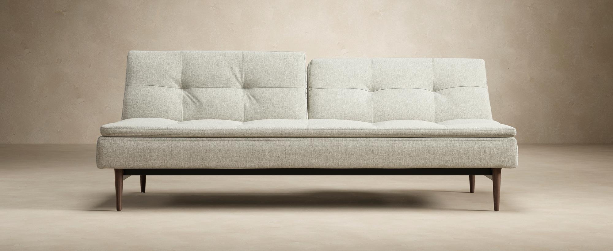 Innovation Living Dublexo Styletto Sofa Bed Dark Wood - 575 Vivus Dusty Olive
