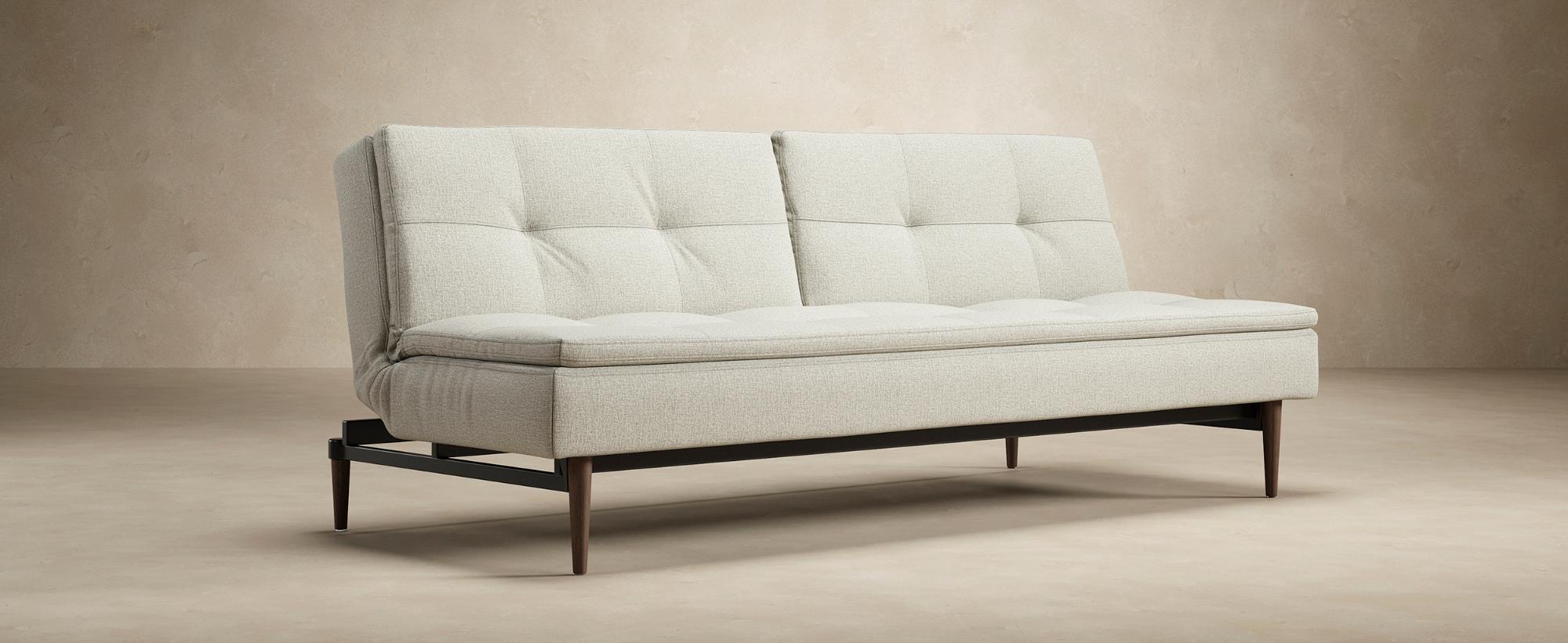 Innovation Living Dublexo Styletto Sofa Bed Dark Wood - 575 Vivus Dusty Olive