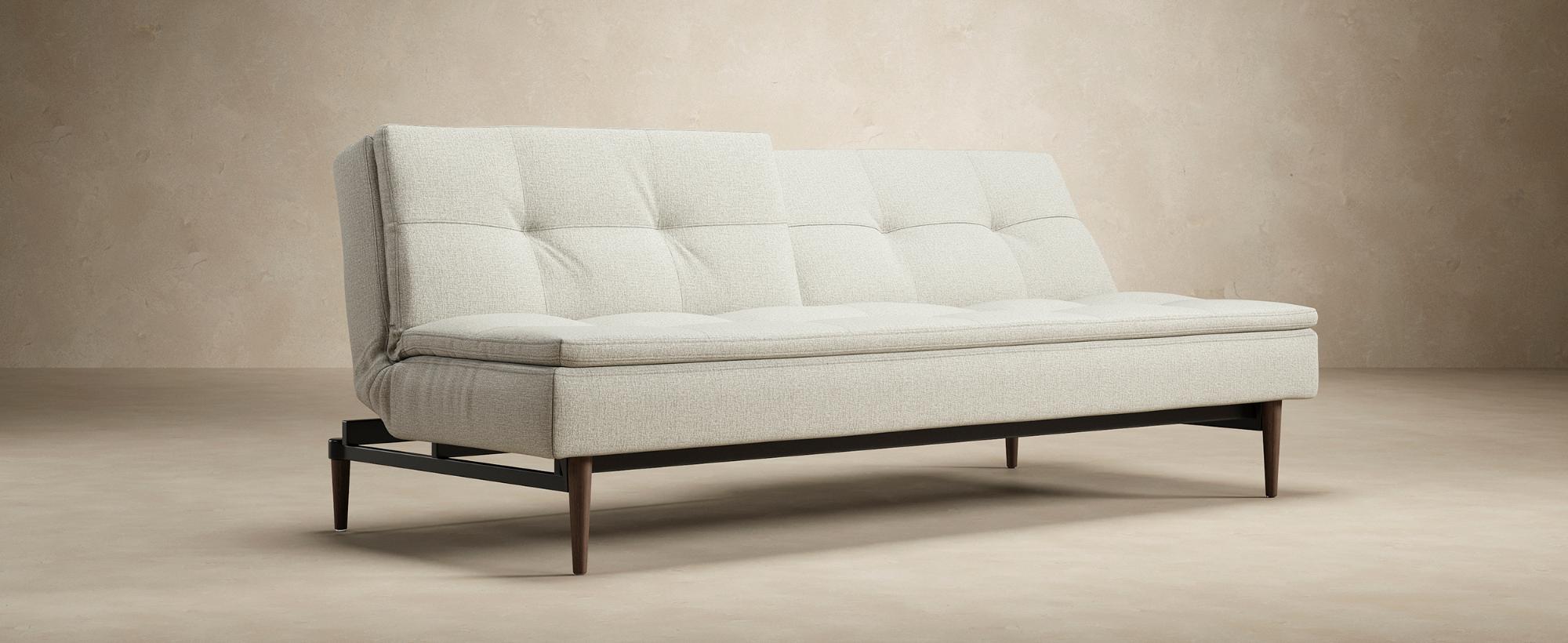 Innovation Living Dublexo Styletto Sofa Bed Dark Wood - 575 Vivus Dusty Olive