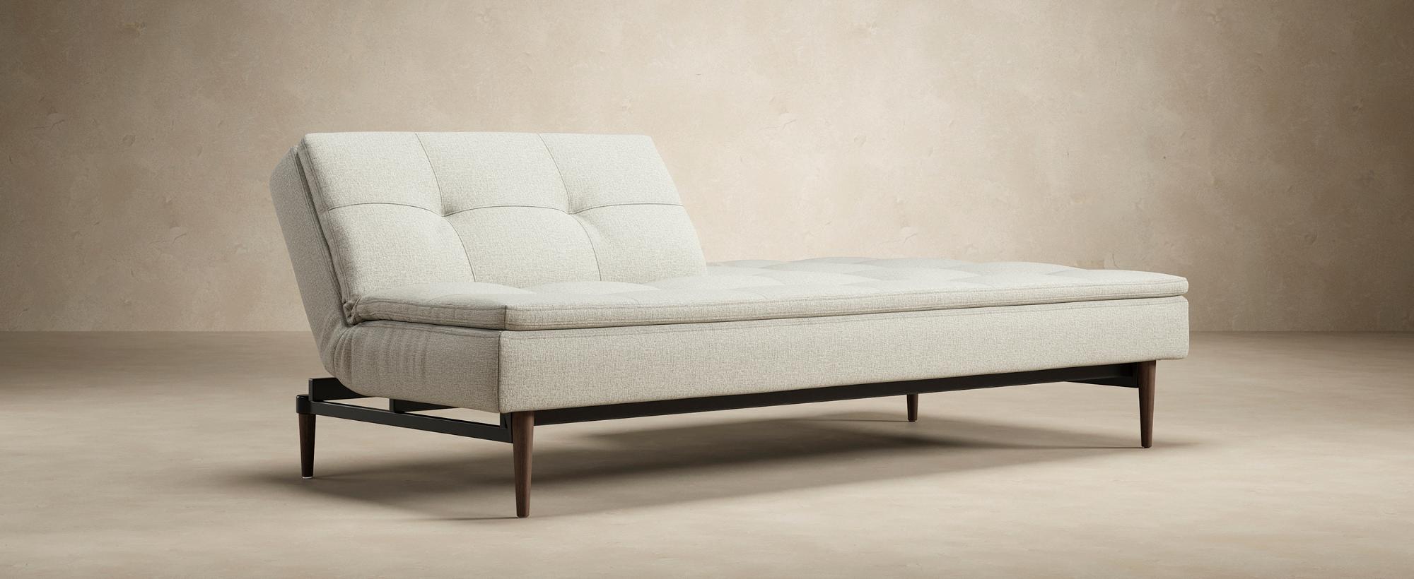 Innovation Living Dublexo Styletto Sofa Bed Dark Wood - 575 Vivus Dusty Olive