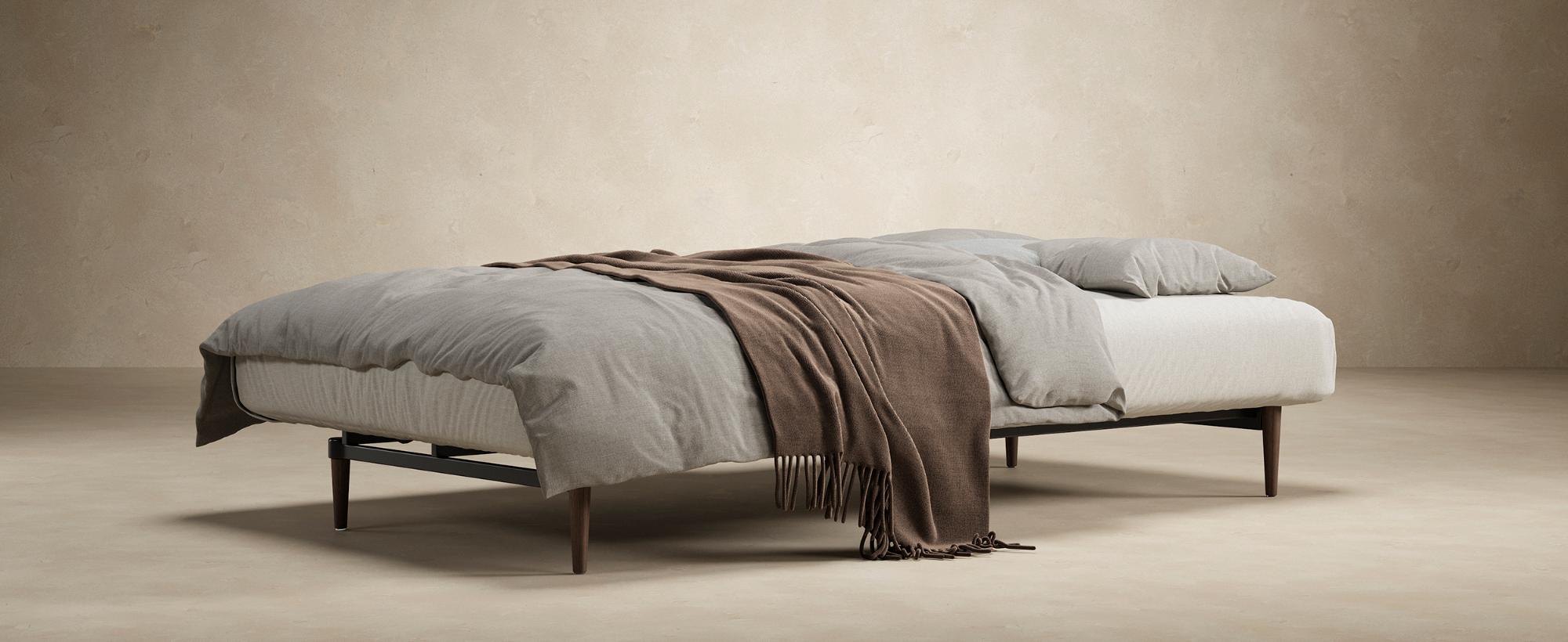 Innovation Living Dublexo Styletto Sofa Bed Dark Wood - 581 Argus Rust