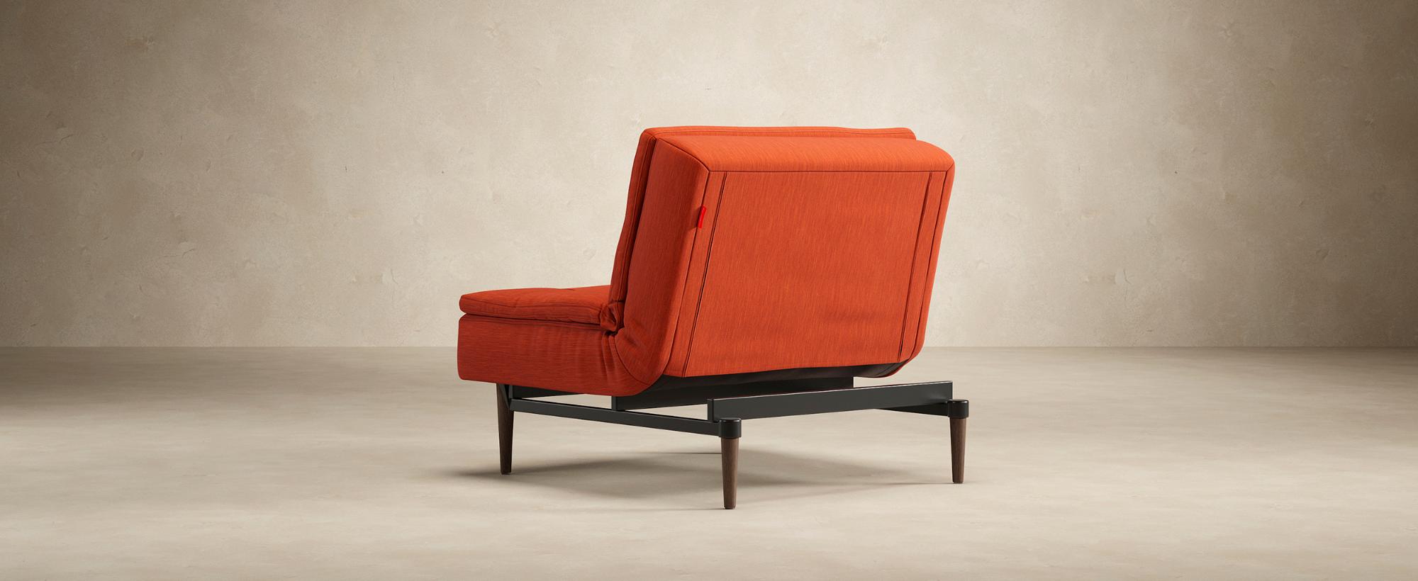 Innovation Living Dublexo Styletto Chair Dark Wood - 534 Bouclé Black Raven