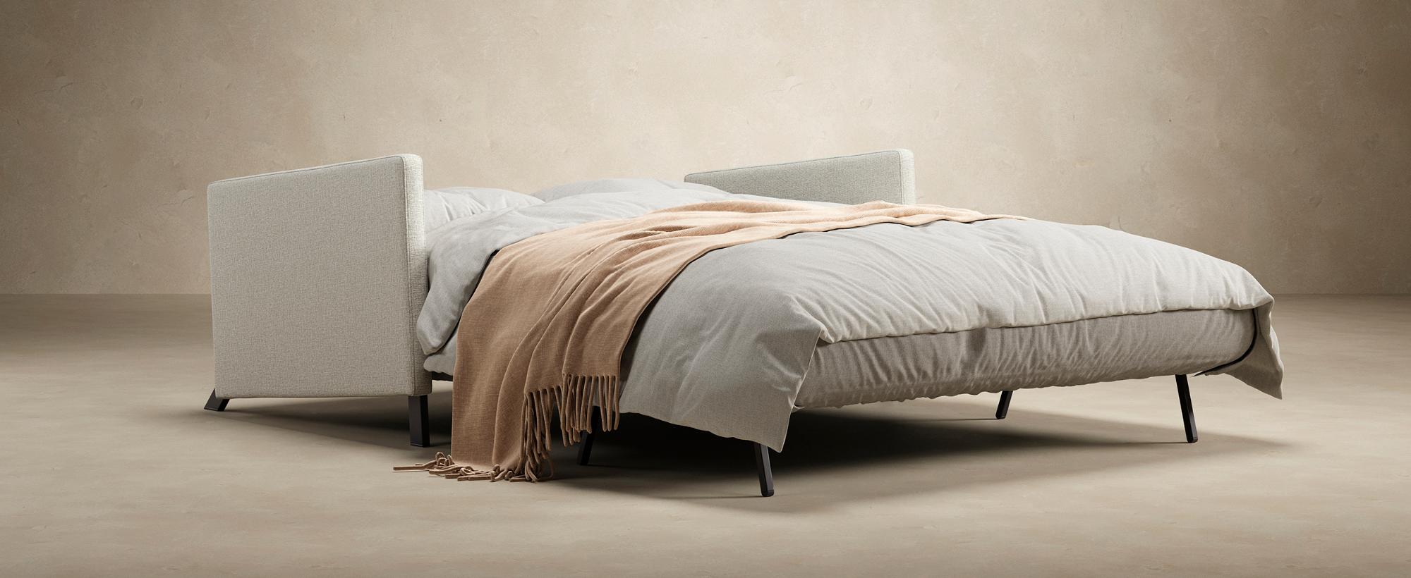 Innovation Living Cubed Full Size Sofa Bed with Dark Wood Legs - 506 Elegance Paprika