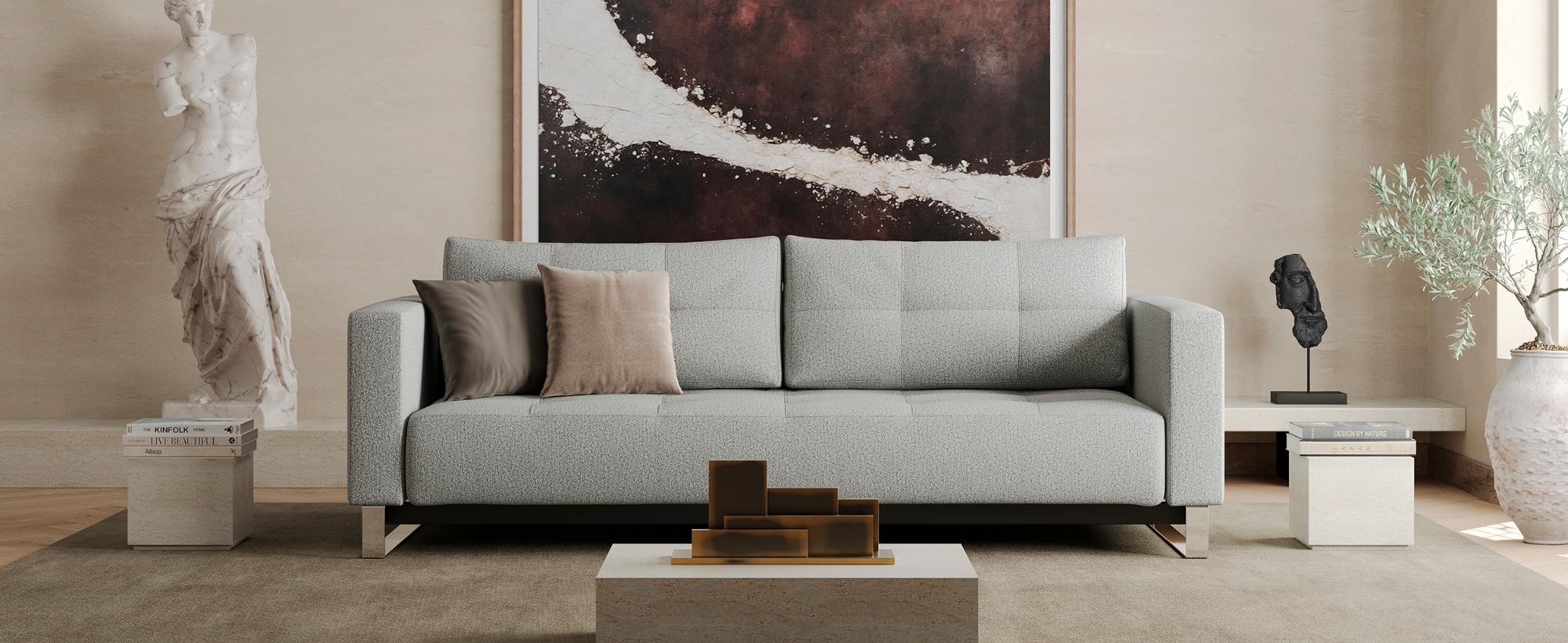 Innovation Living Cassius D.E.L. Sofa Bed - 574 Vivus Dusty Off White