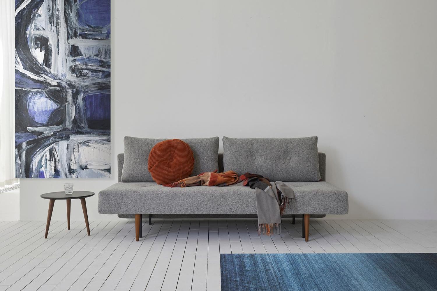 Innovation Living Recast Plus Sofa Bed Dark Styletto - 538 Melange Light Gray