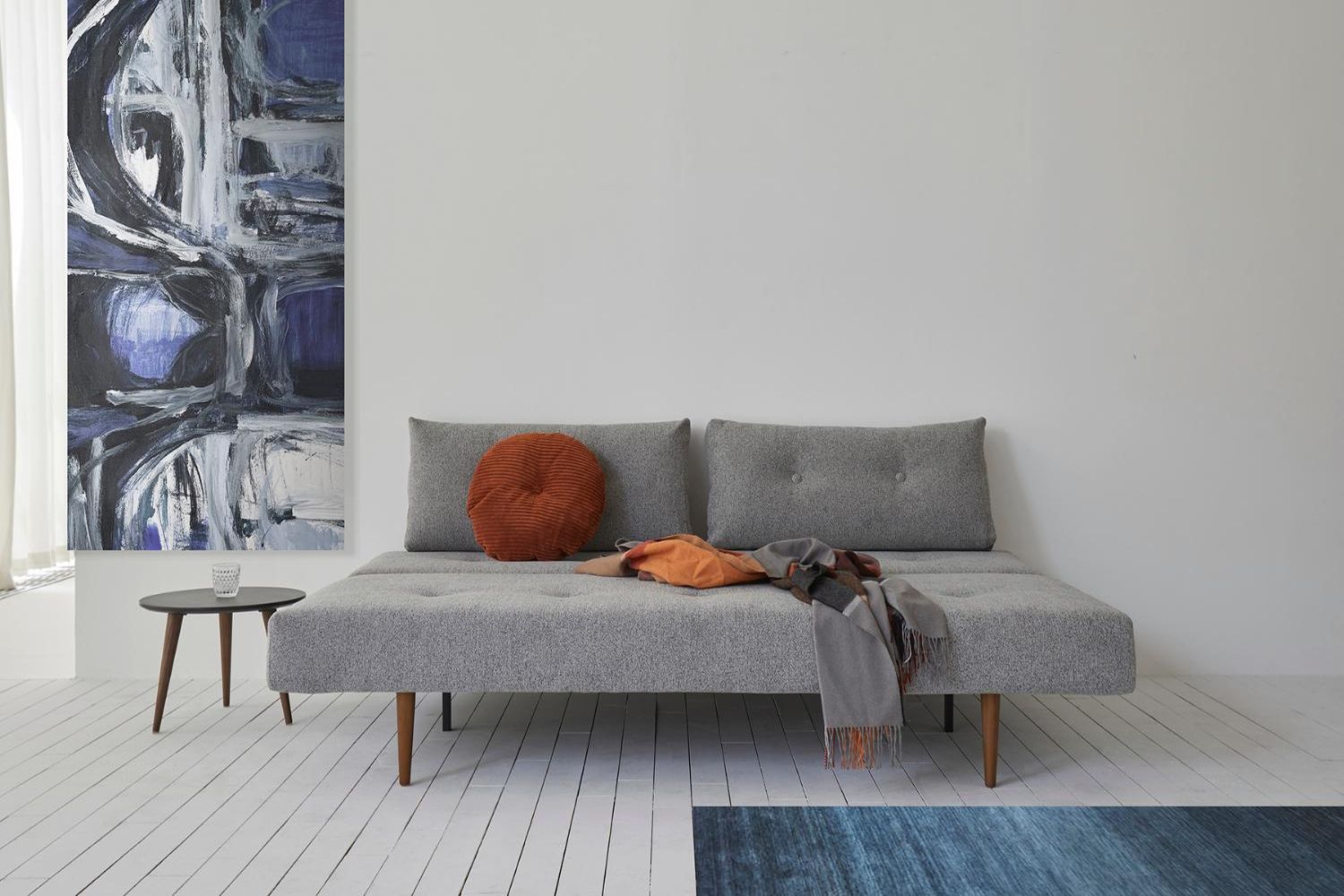 Innovation Living Recast Plus Sofa Bed Dark Styletto - 538 Melange Light Gray