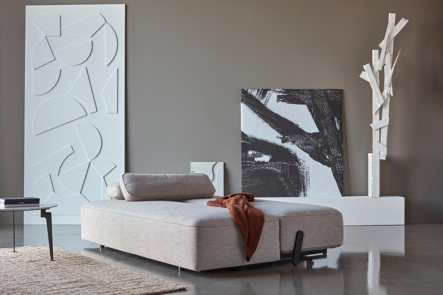 Innovation Living Yonata Sofa Bed - 538 Melange Light Gray