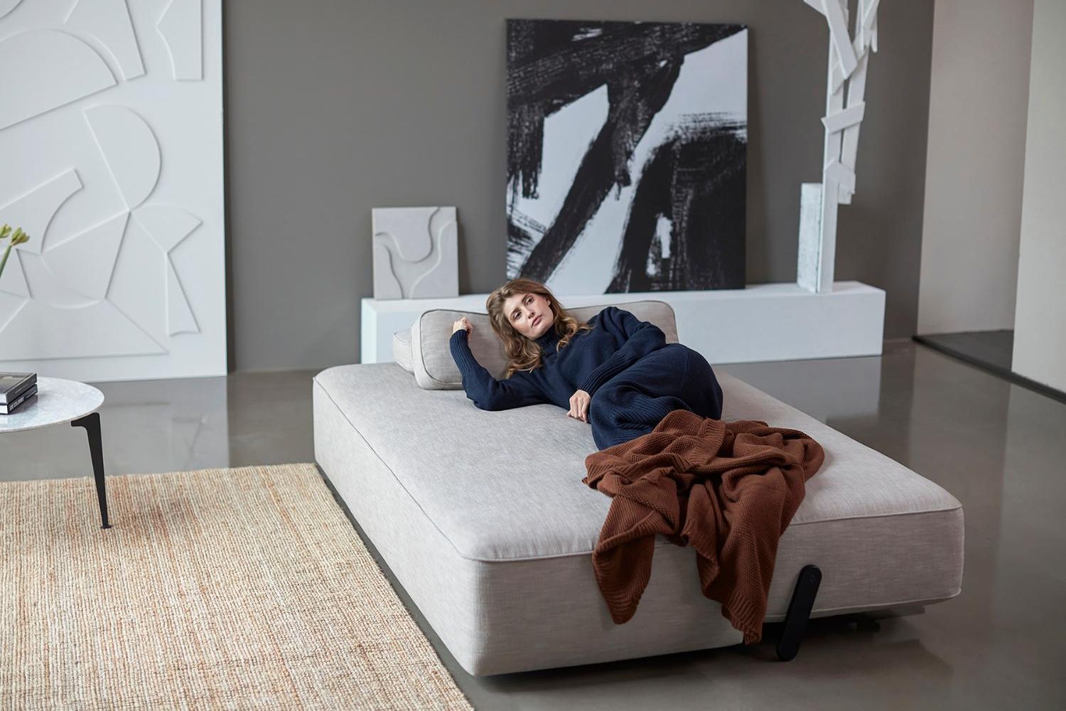 Innovation Living Yonata Sofa Bed - 538 Melange Light Gray